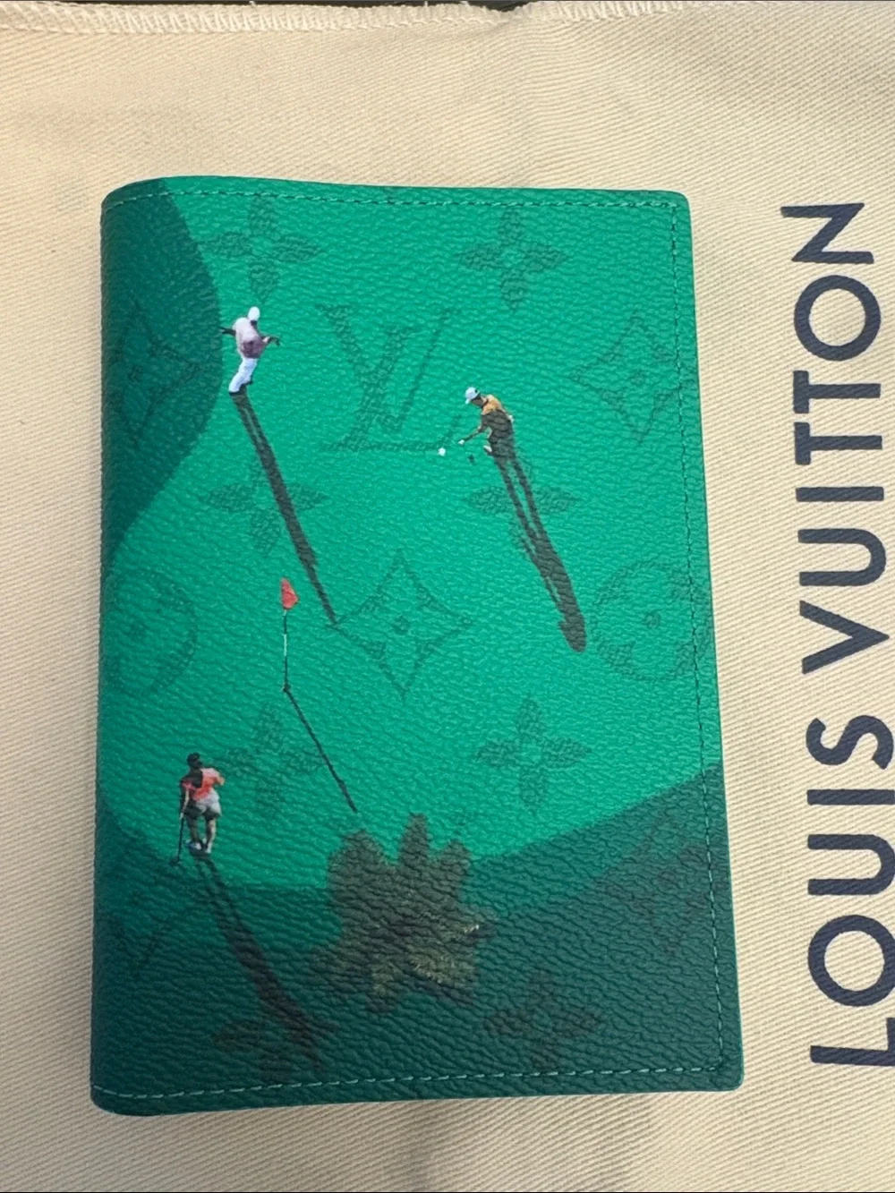 Louis Vuitton Teal Green Monogram Canvas Passport Cover